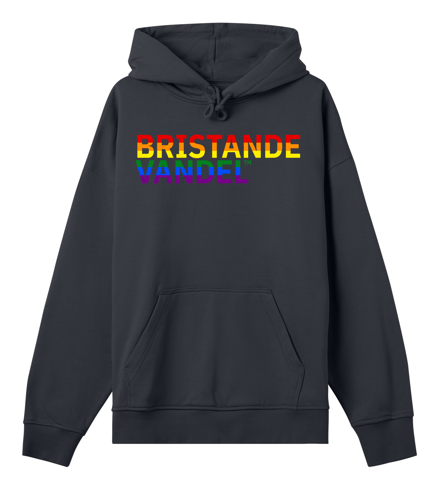 Boxy hoodie, regnbågslogga