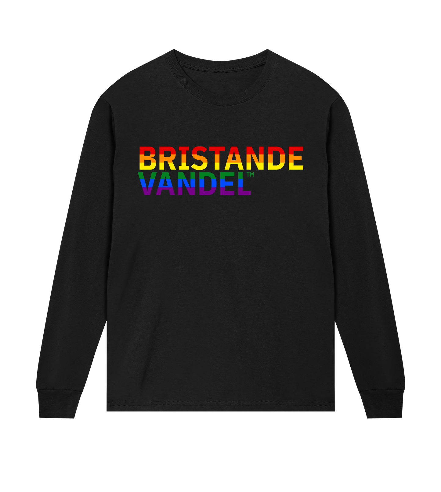 Longsleeve med regnbågslogga fram