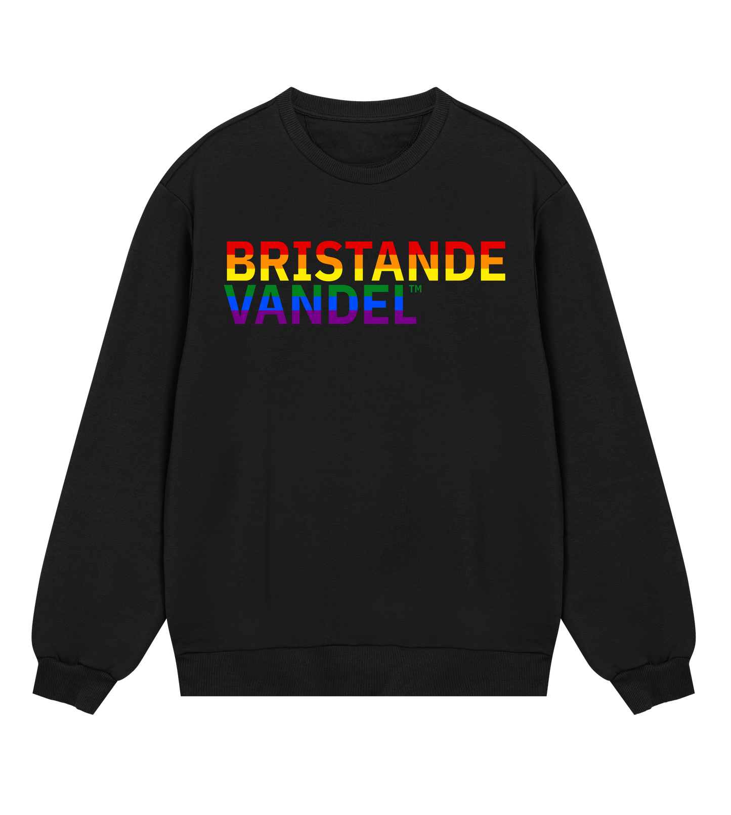 Sweatshirt med regnbågslogga fram