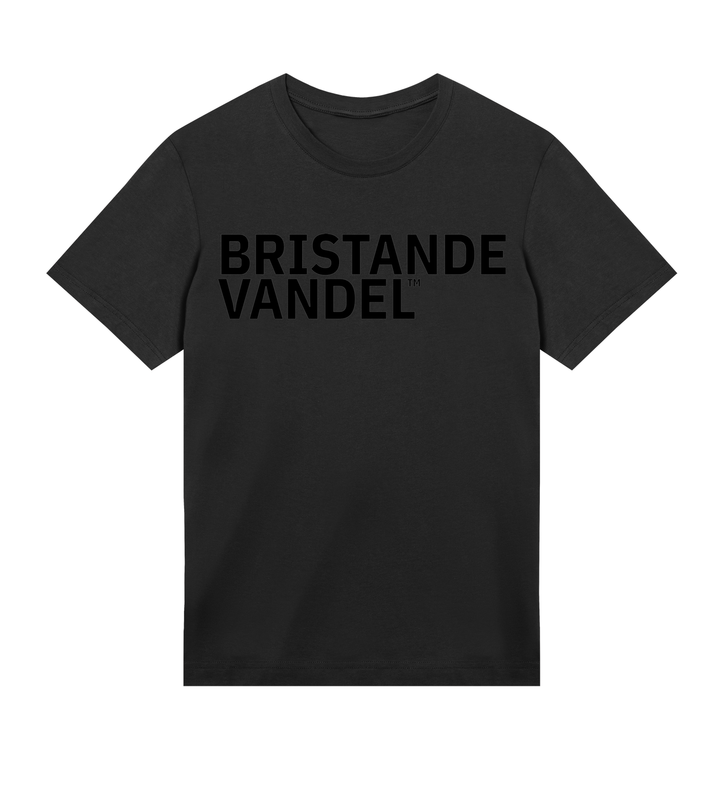 Black-on-black-tisha med logga fram