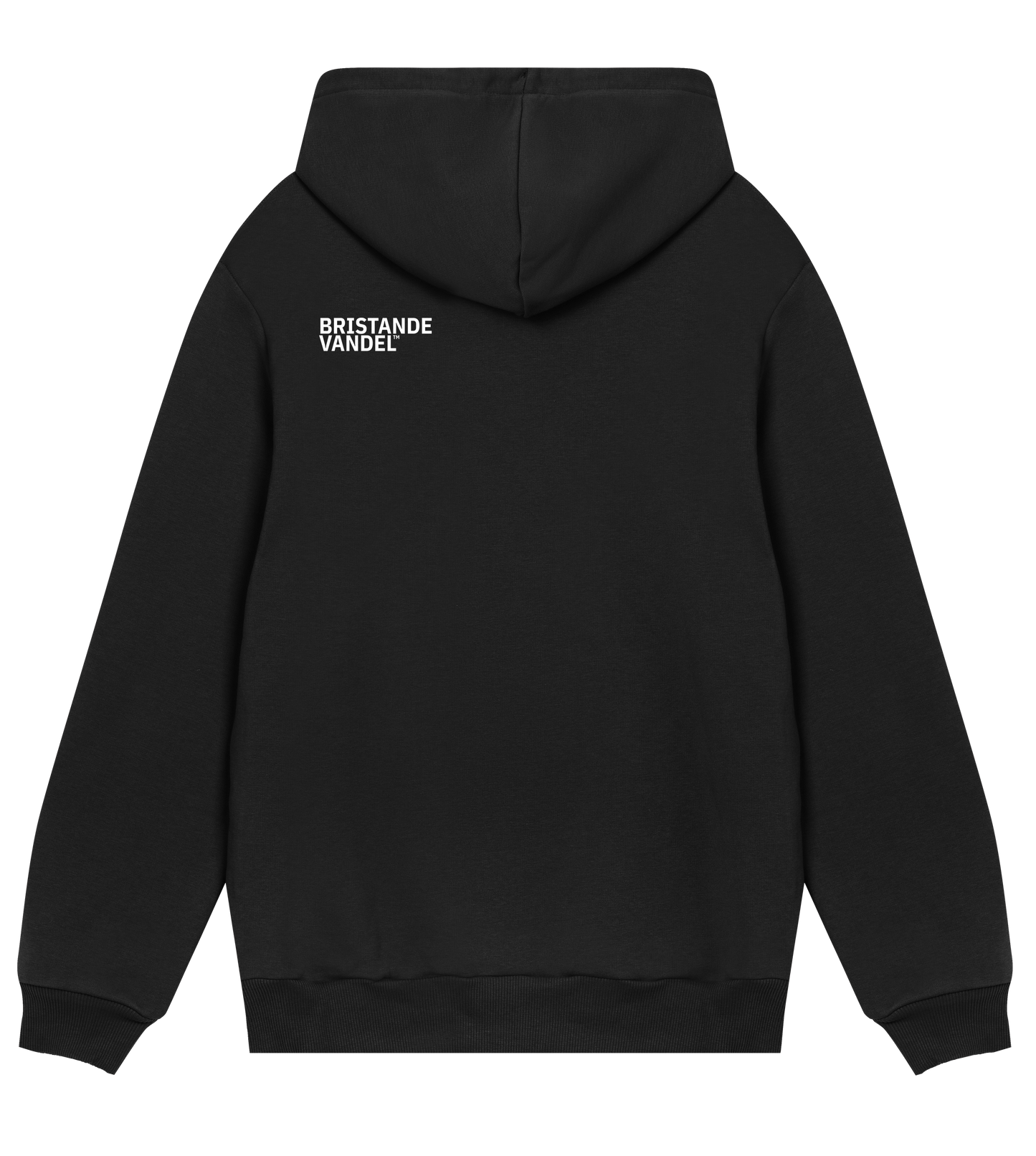 Hoodie med statement fram och logga bak