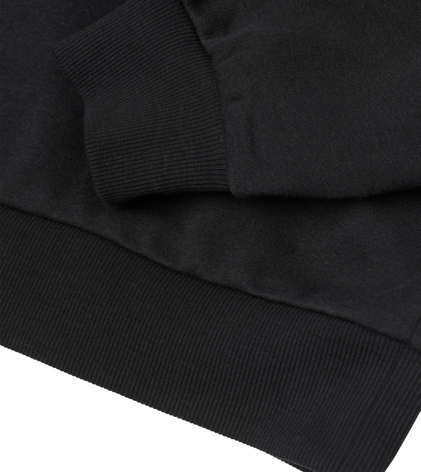 Black-on-black sweatshirt med logga fram