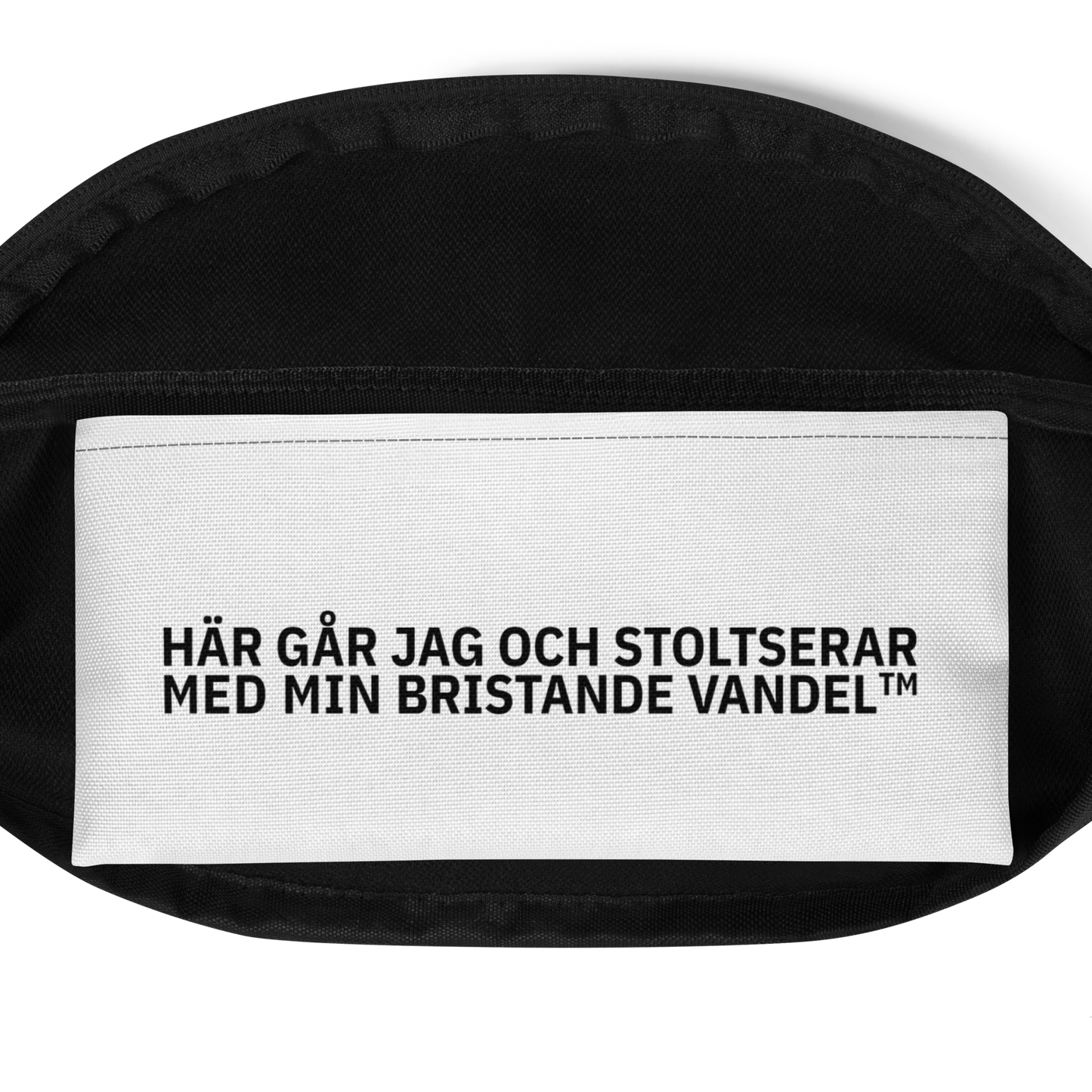 Avlång crossbody: Vitt tryck