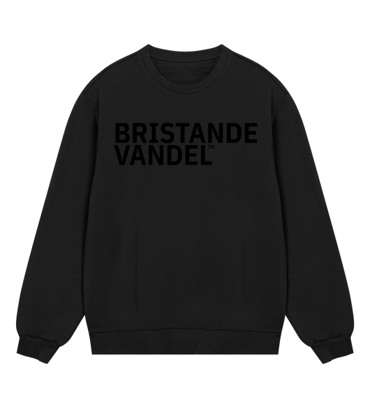 Black-on-black sweatshirt med logga fram