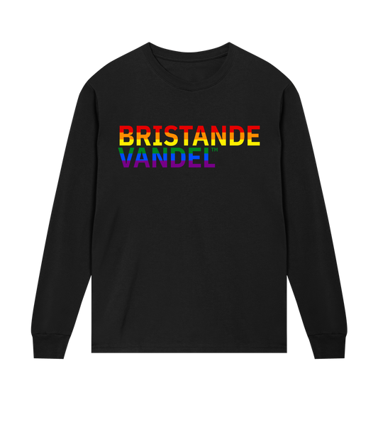 Longsleeve med regnbågslogga fram