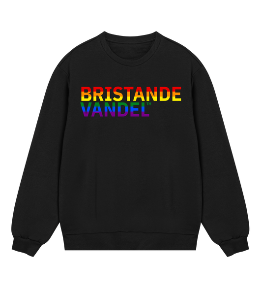 Sweatshirt med regnbågslogga fram